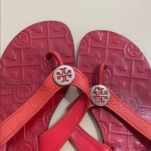 Tory Burch Shoes - Red pebble leather flip flops Tory Burch Shoes - Red pebble leather flip flops